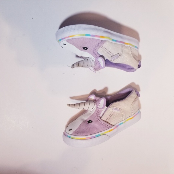 Vans Asher V Unicorn Toddler Size 6 Purple - Picture 4 of 8